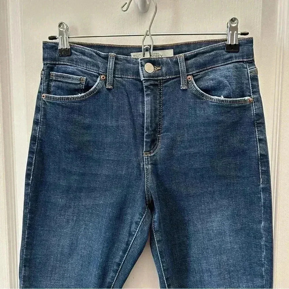 Topshop Moto Sidney Skinny Jeans Mid Rise  Dark Blue Size 26 - Picture 6 of 16